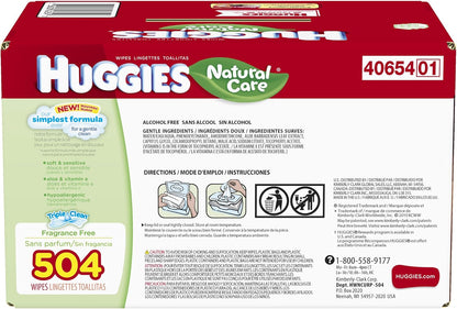 Huggies Toallitas naturales para bebés, recargas, 504 unidades