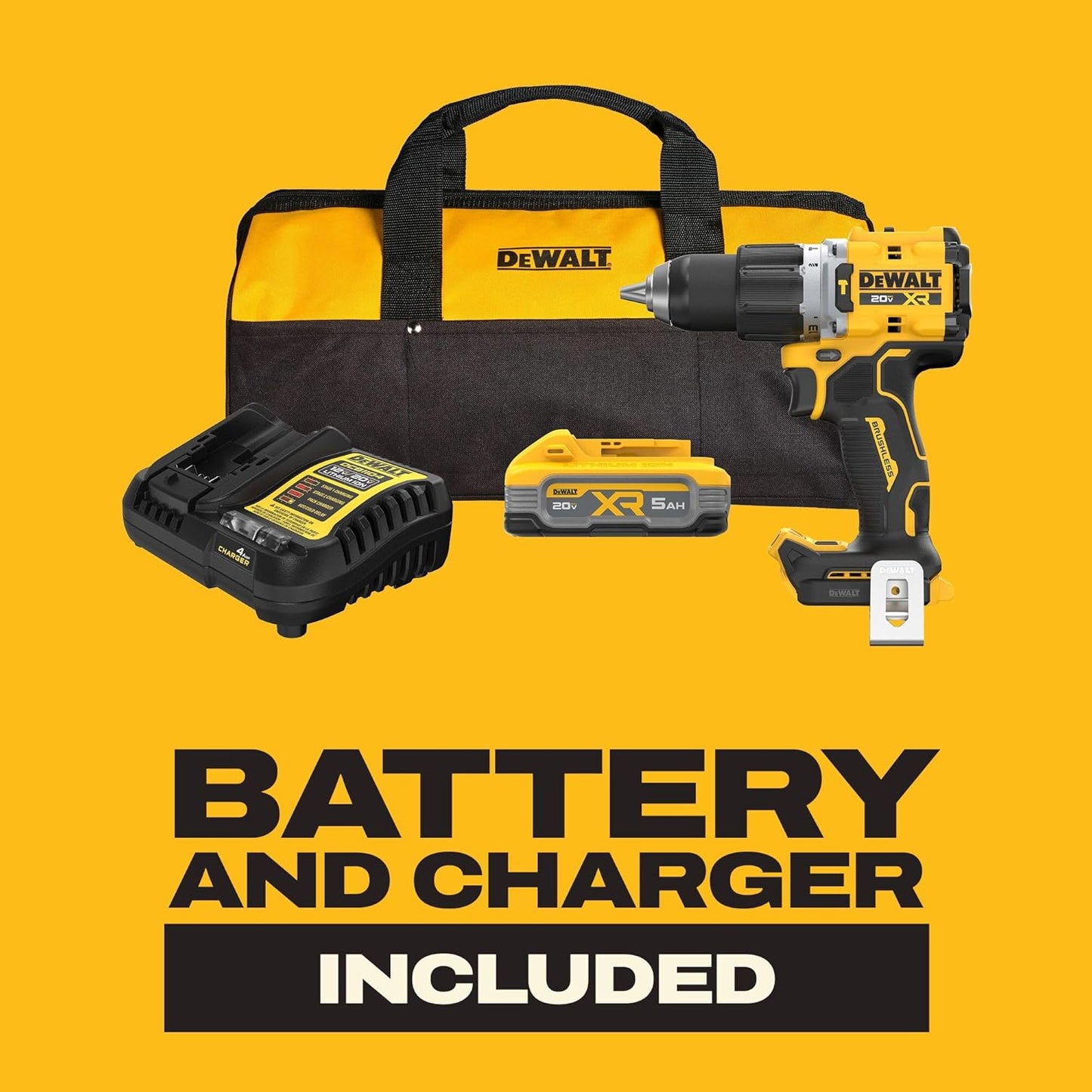 DEWALT Taladro inalámbrico de 20 V MAX y destornillador de impacto,...