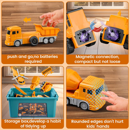 35 PCS Transformación Magnética Ingeniería Robot Car Set Juguetes |...
