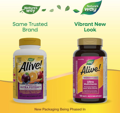Nature's Way Alive! Vitaminas para mujeres 50 Plus, multivitamí...