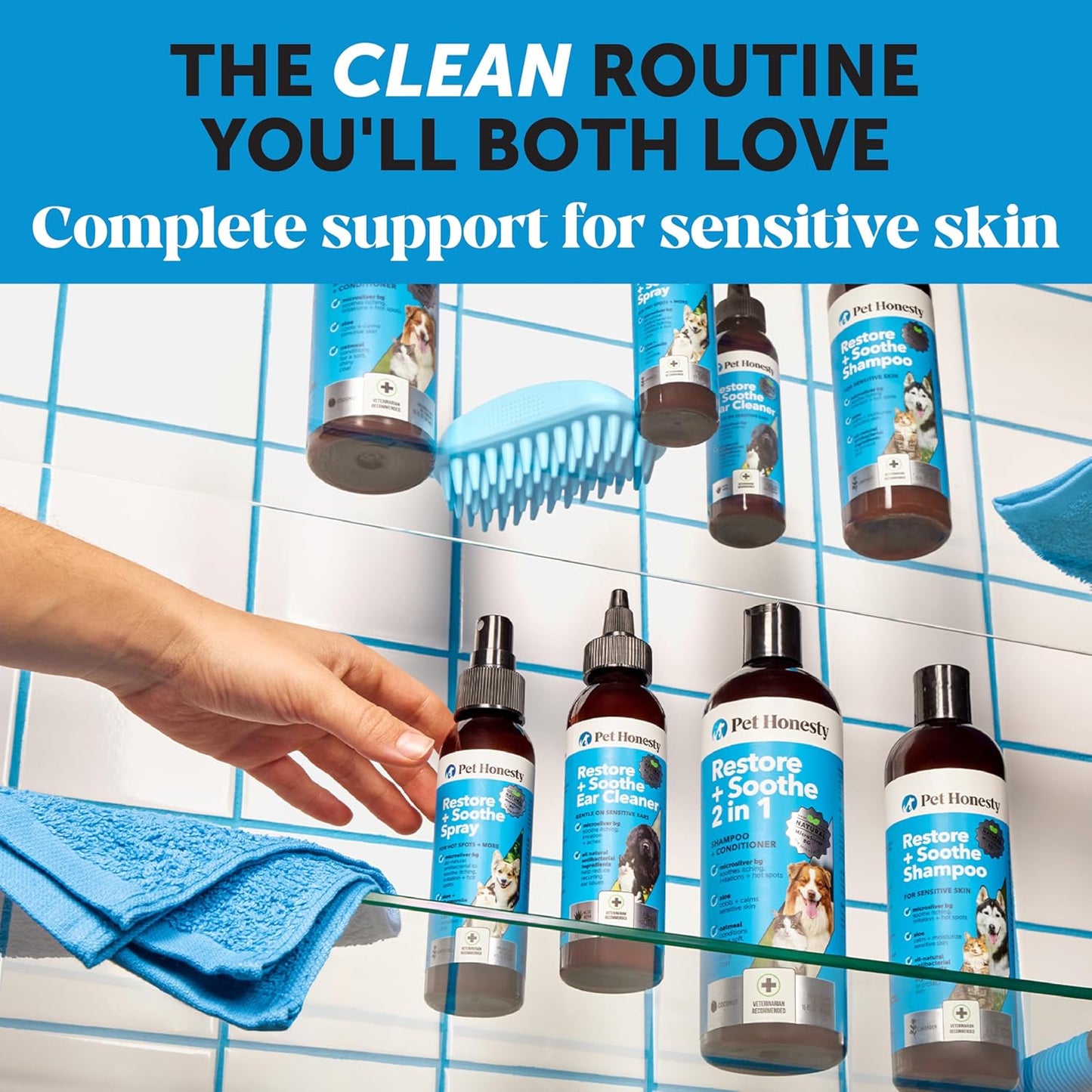 Pet Honesty Restore + Soothe 2 en 1 Champú + Acondicionador para pi...