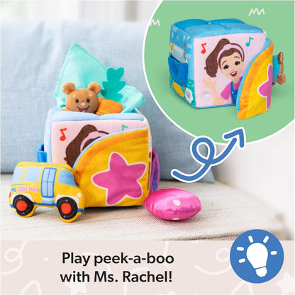Caja de Aprendizaje Sorpresa Oficial de Ms. Rachel, Juguetes Educativos con Animales de Peluche, Juguetes Sensoriales y Actividades para Bebés, Juguetes para Niños y Niñas de 0-2+