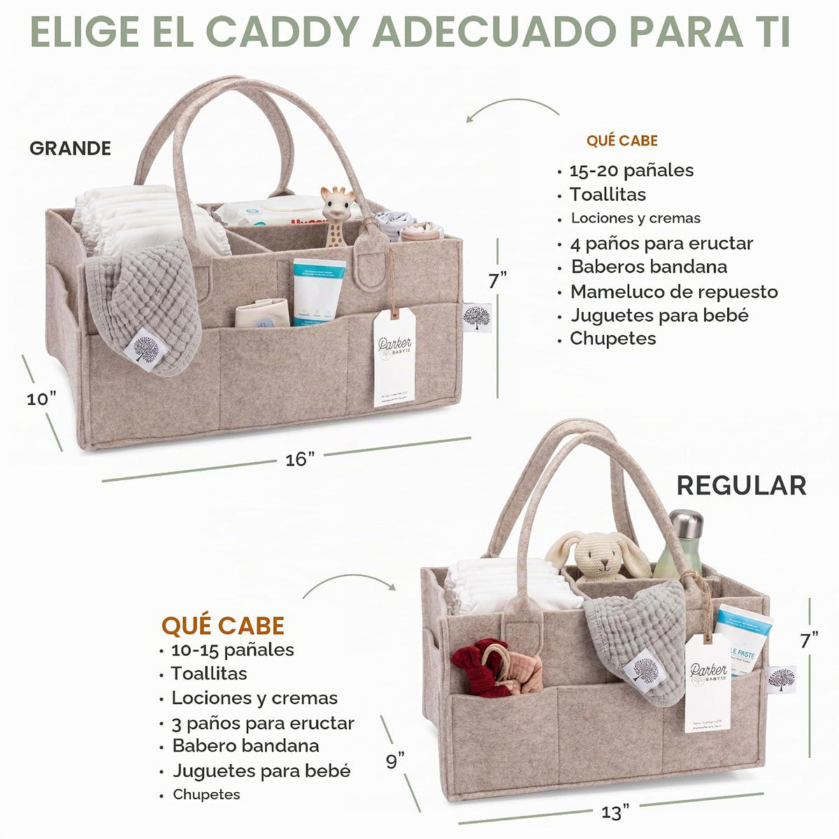Parker Baby Co. Organizador de pañales para bebé, contenedor de alm...
