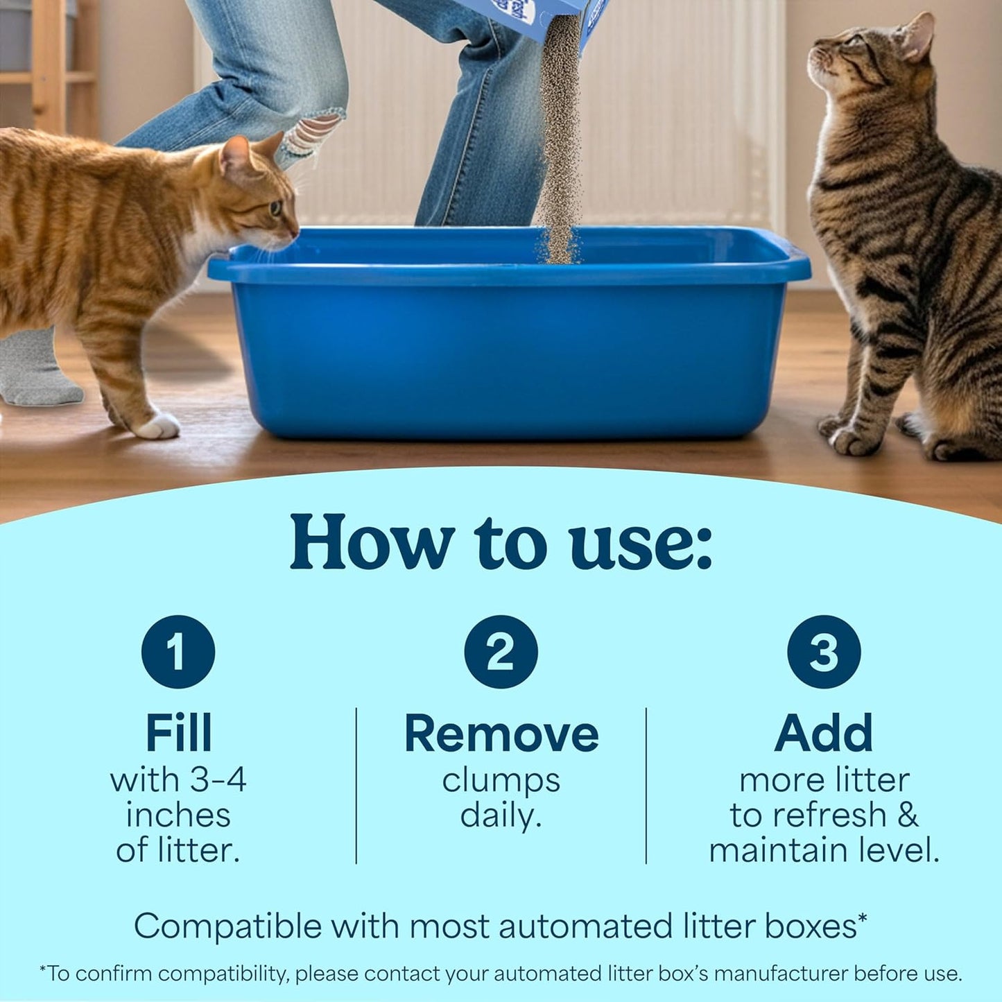 Fresh Step Clean Paws Arena para gatos con frescura Febreze, Arena...