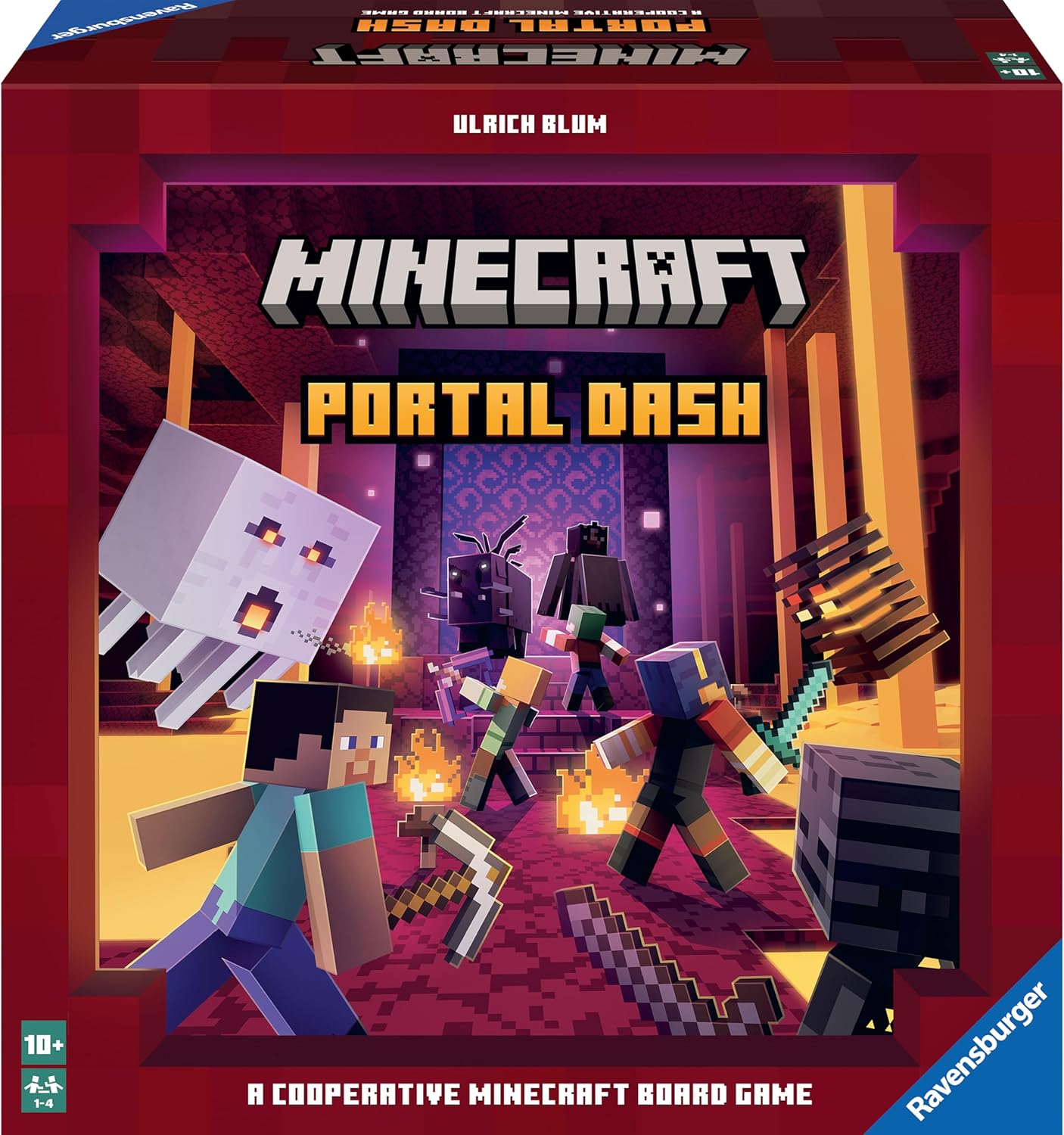 Ravensburger Minecraft: Portal Dash - Juego de mesa familiar atractivo para niños y adultos | Jugabilidad llena de aventuras | Regalo ideal para entusiastas de Minecraft | Adecuado para edades de 10