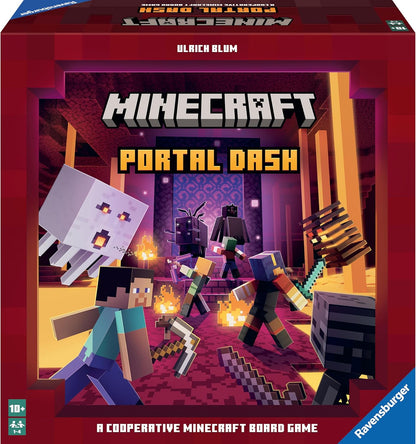 Ravensburger Minecraft: Portal Dash - Juego de mesa familiar atractivo para niños y adultos | Jugabilidad llena de aventuras | Regalo ideal para entusiastas de Minecraft | Adecuado para edades de 10