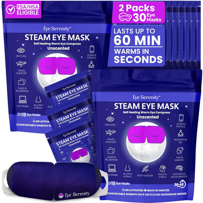 Máscara de ojos de vapor de Eye Serenity con autocalentamiento, com...