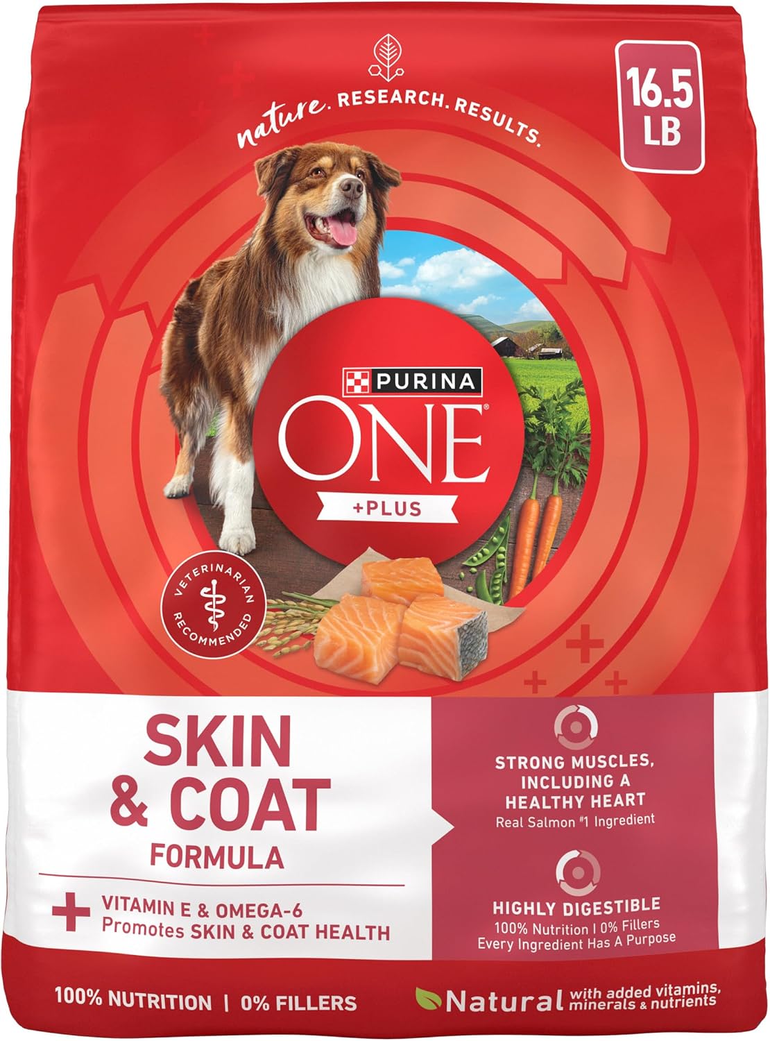 Purina ONE Alimento seco natural para perros con estómago sensible,...