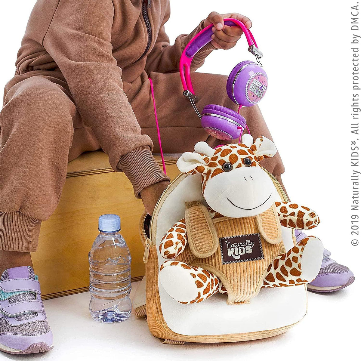 Mochila para niños pequeños Naturally KIDS con. Juguete de jirafa d...