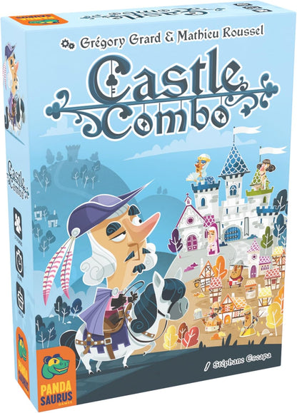Pandasaurus Games Castle Combo Juego de Cartas - Maximiza los Combos en Este Juego de Estrategia de Colocación de Cartas, Diversión Familiar Competitiva Rápida para Niños y Adultos, Edades 10+, 2-5