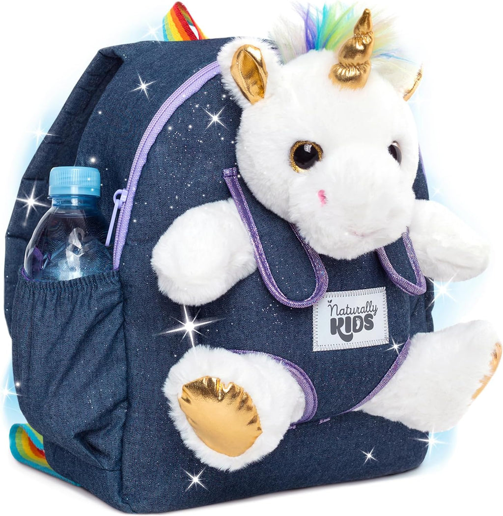 Mochila para niños pequeños Naturally KIDS con. Peluche Unicornio B...