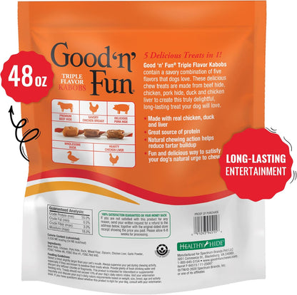 Good 'n' Fun Masticables Kabobs de Triple Sabor para Todos...