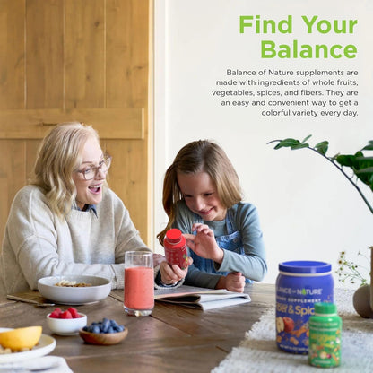 Balance Of Nature Suplementos de frutas y verduras, 90 cápsulas de...