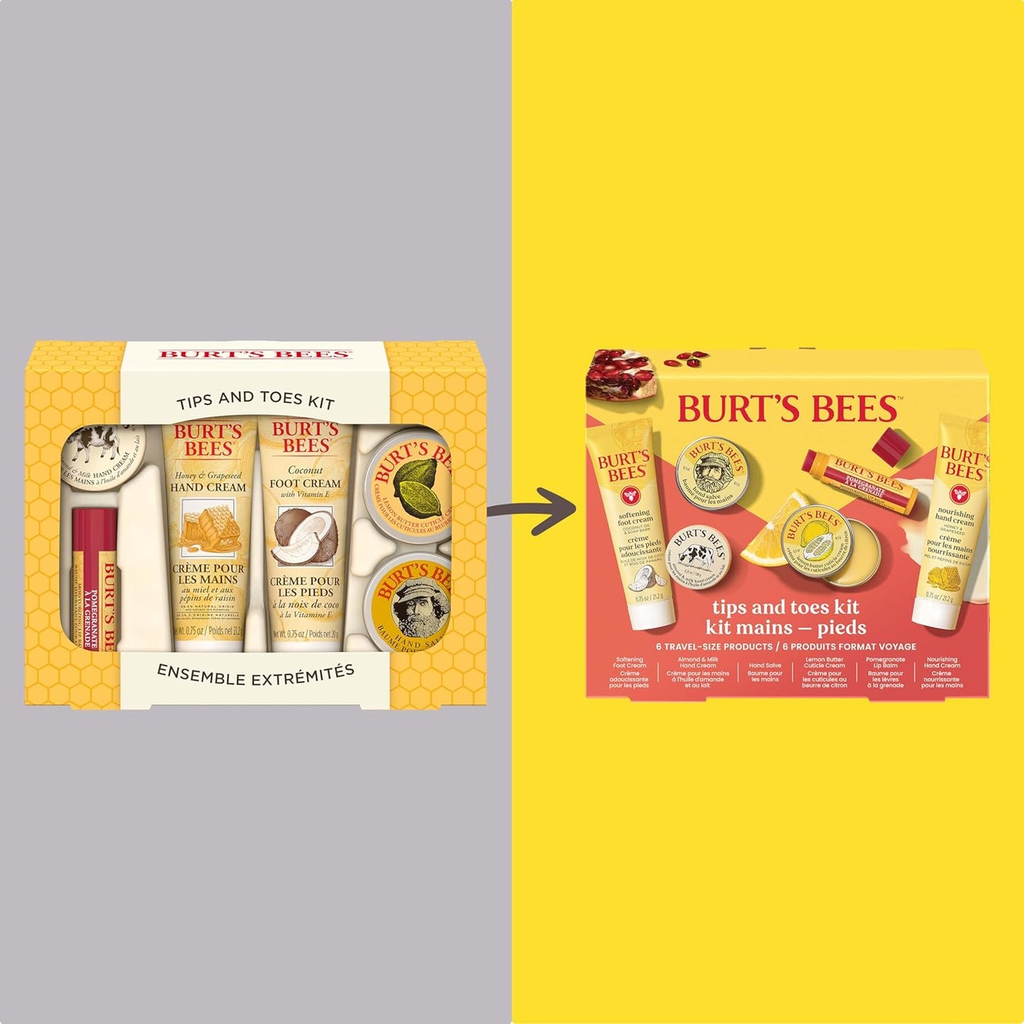 Burt's Bees Kit de ideas de regalos, consejos y dedos de los pi...
