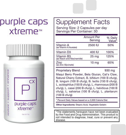Global Purple Caps Xtreme - Suplemento con vitaminas y minerales de...