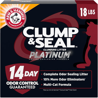 Arm &amp; Hammer Clump &amp; Seal Platinum Arena sanitaria para gat...