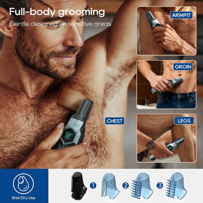 TRIMX Recortadora de barba para hombres, cabezales magnéticos de re...