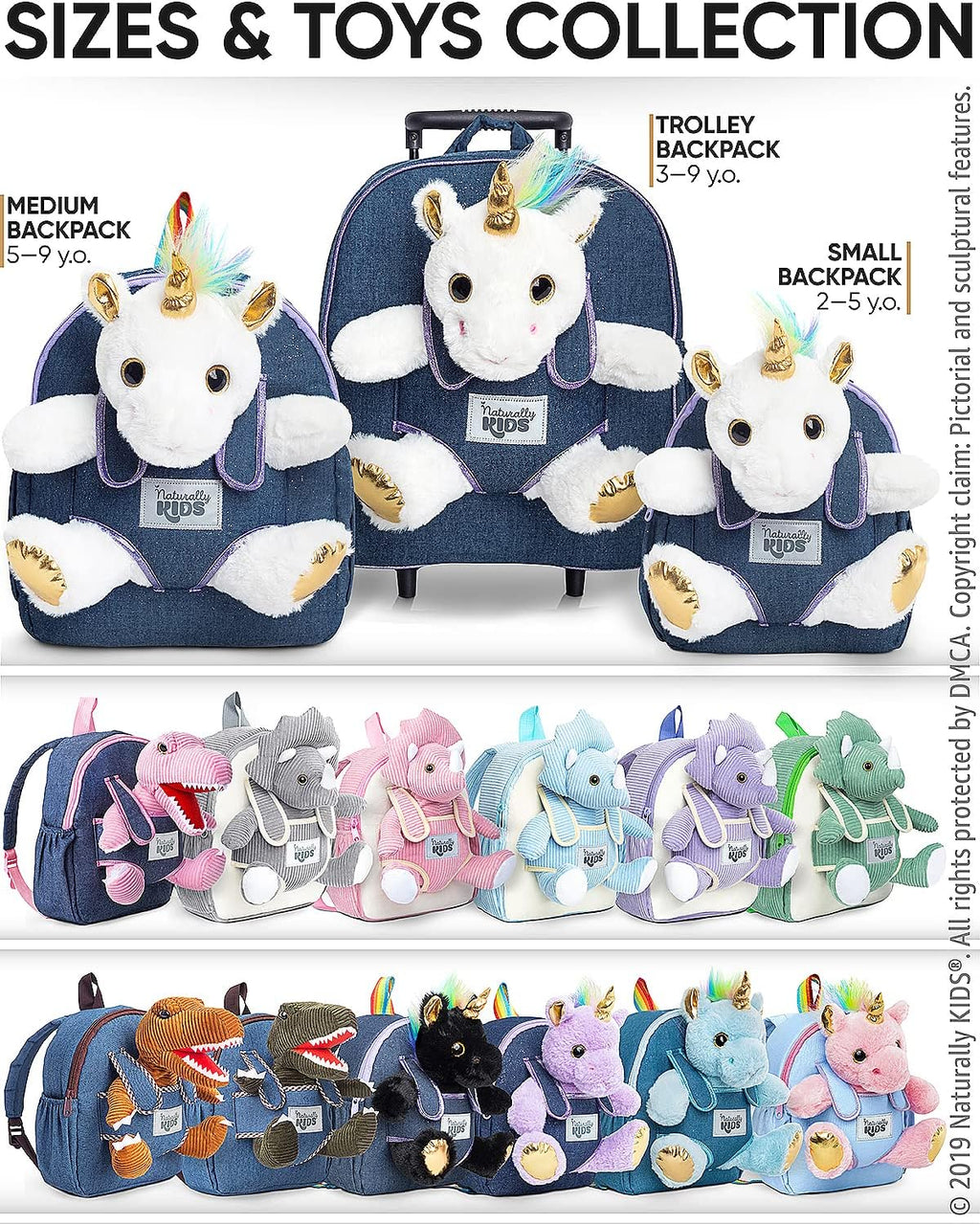 Naturally KIDS Maleta para niños pequeños con. Juguete de peluche d...