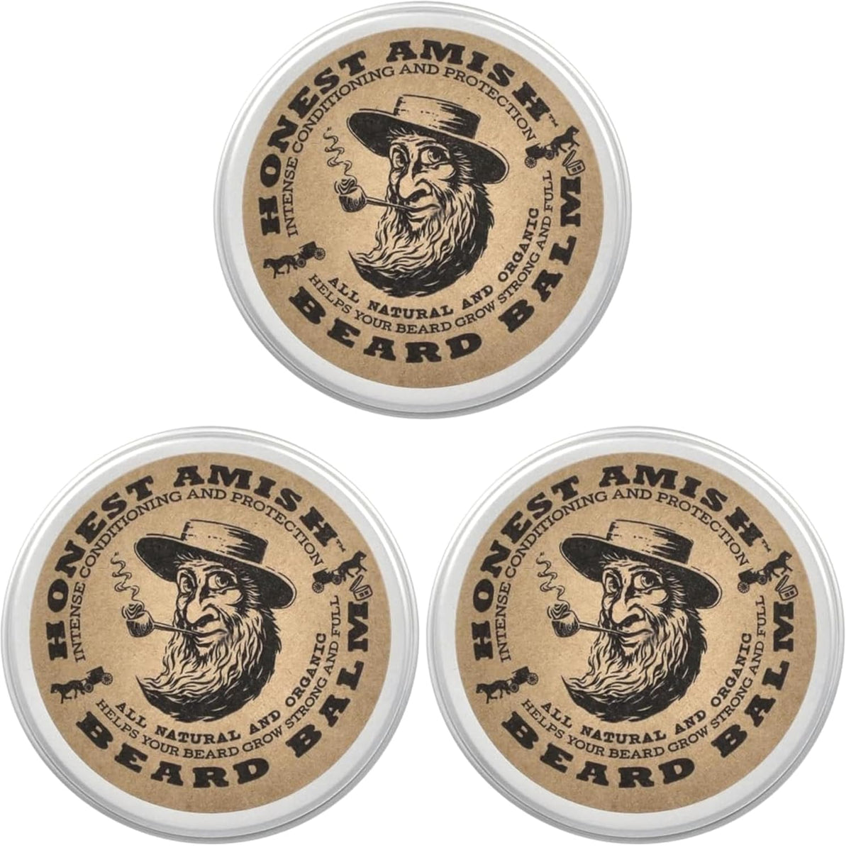 Honest Amish Acondicionador sin enjuague para barba, hecho con solo...