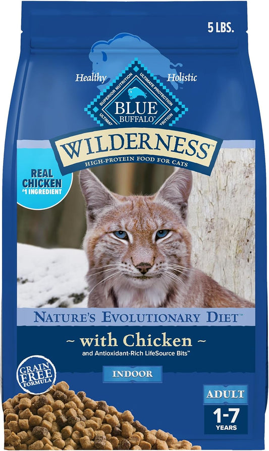 Blue Buffalo Wilderness - Alimento seco natural para gatos adultos...