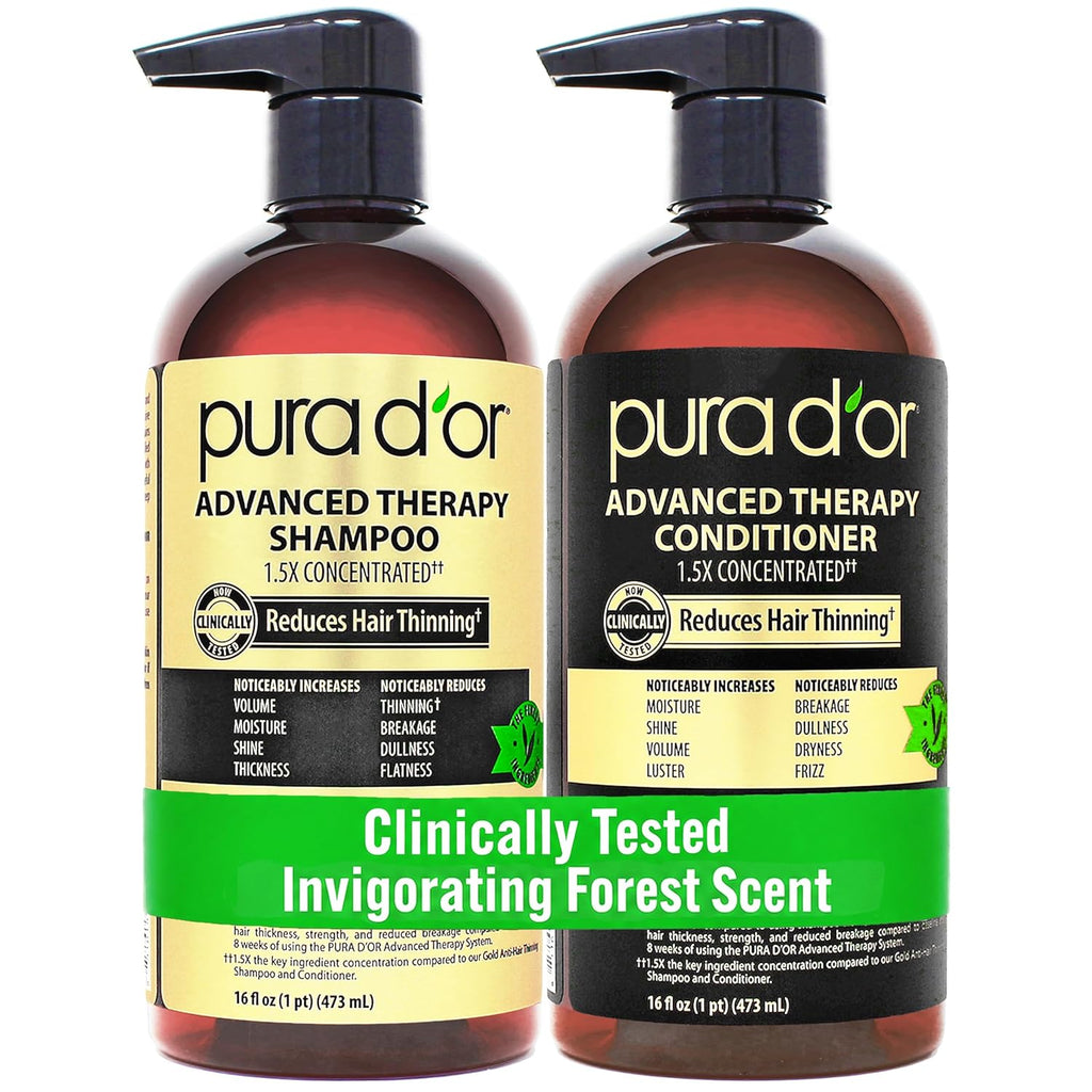PURA D'OR Advanced Therapy Champú y Acondicionador de Biotina S...
