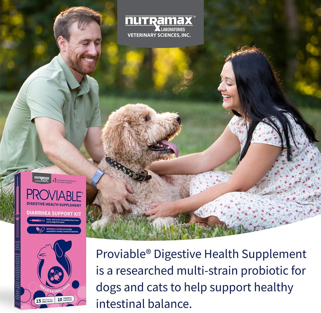Nutramax Probióticos proviables para perros y gatos pequeños, kit d...