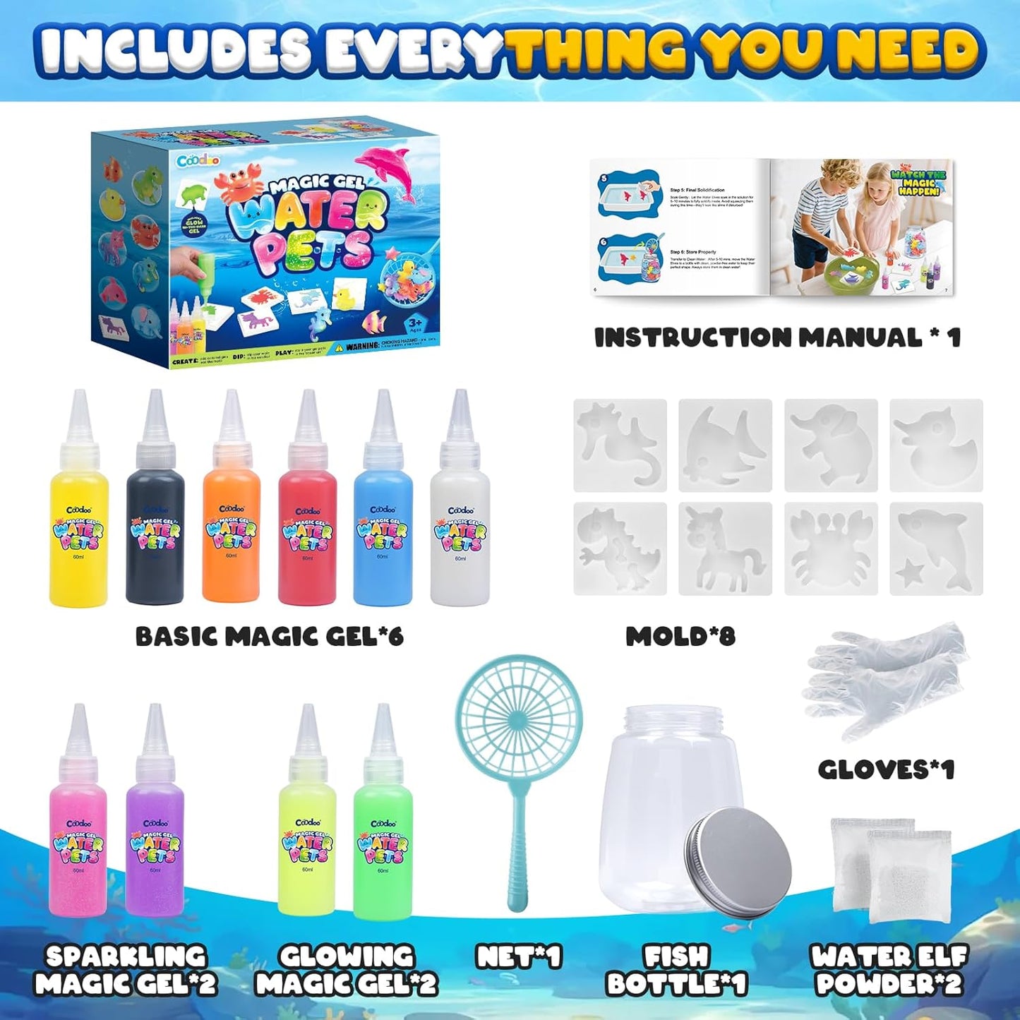 Kits de manualidades de juguete Elfo de Agua Mágico para niños, haz...