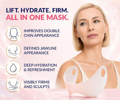 Mascarilla facial moldeadora de contorno facial, con hidrogel de co...