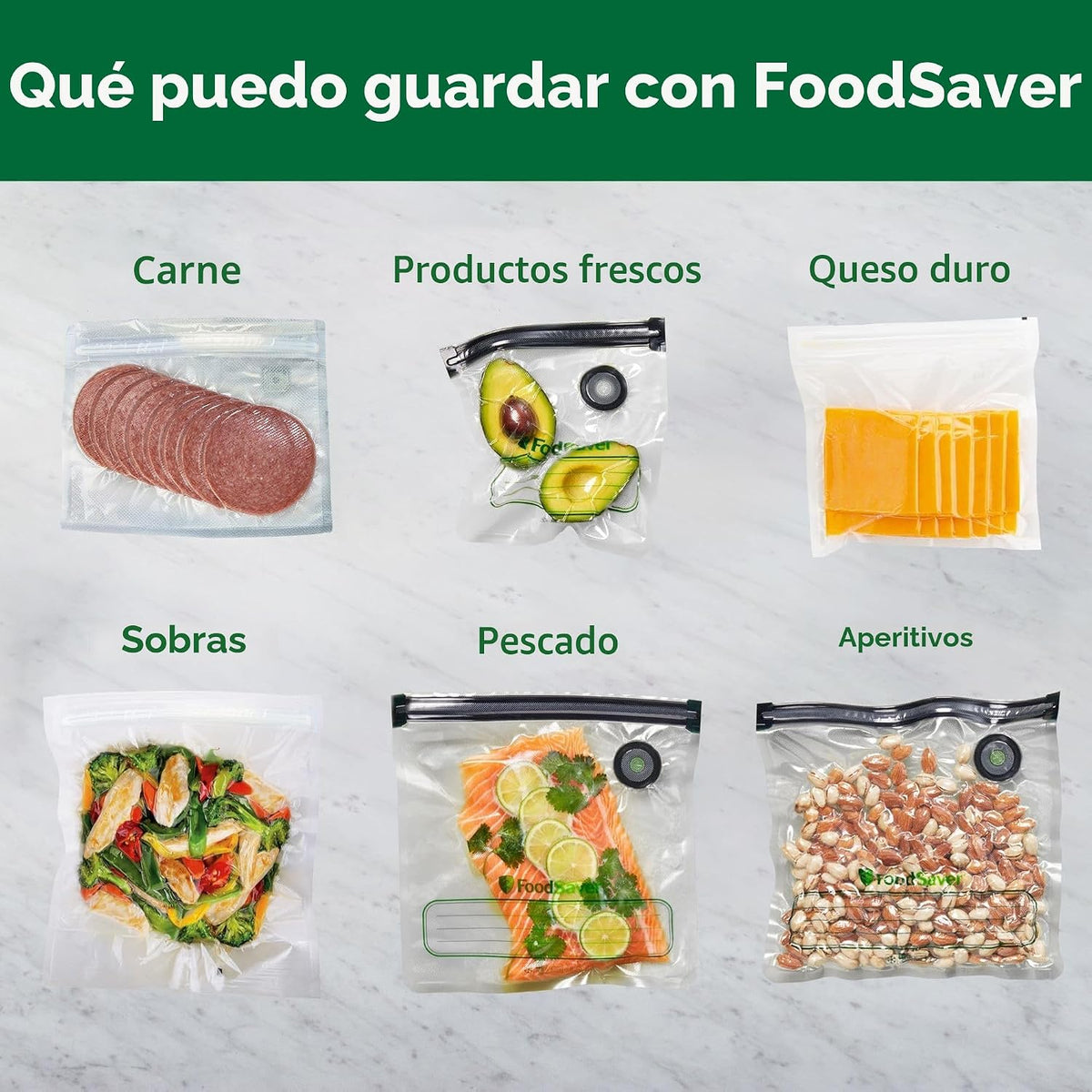 FoodSaver Mini selladora al vacío portátil con configuración de mar...