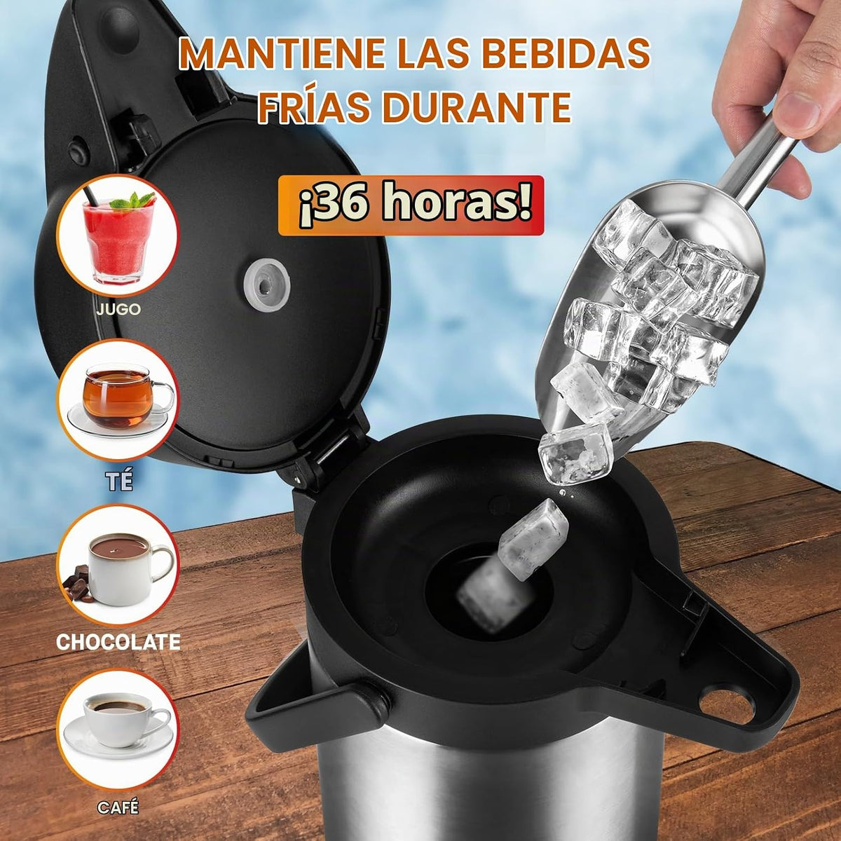 Dispensador de Café Airpot con Bomba - 2 Piezas Jarras de Café de A...