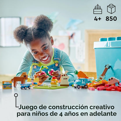 LEGO Bloques de construcción clásicos y vibrantes de caja de ladrillos – Juguetes sensoriales y de aprendizaje para niños y niñas, a partir de 4 años – Juguetes preescolares – Regalo para cumpleaños – 11038