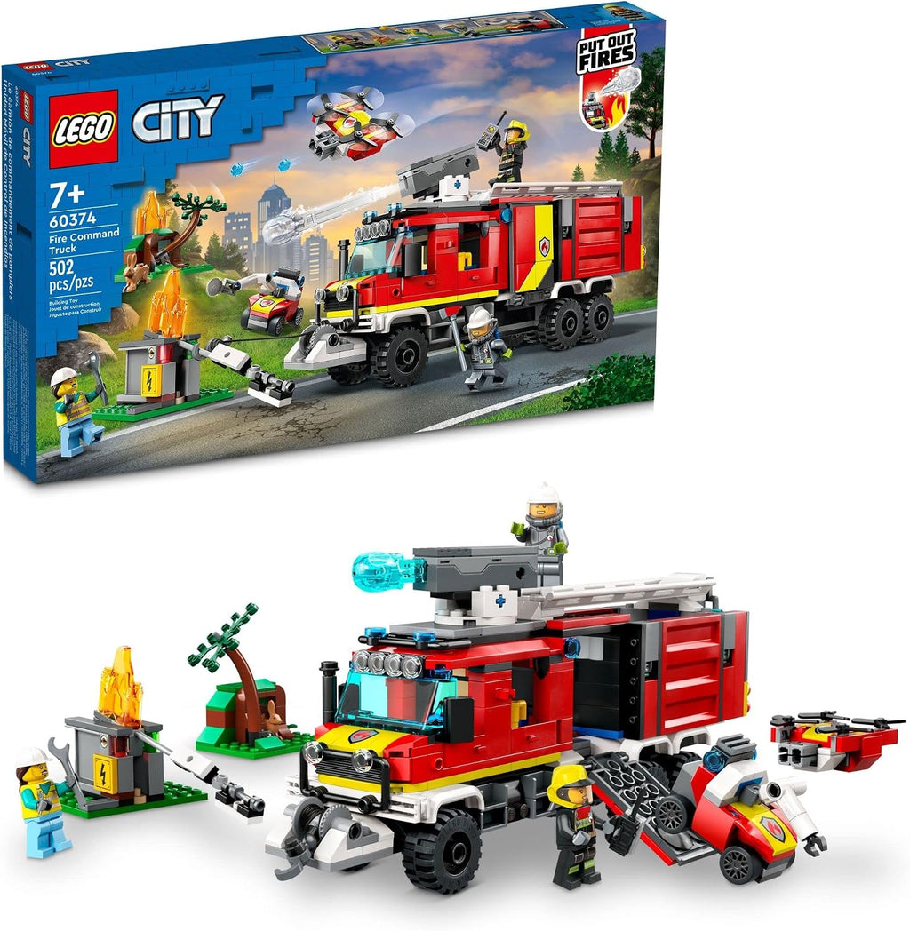 LEGO City Fire Command - Juego de construcción de camión de bombero...
