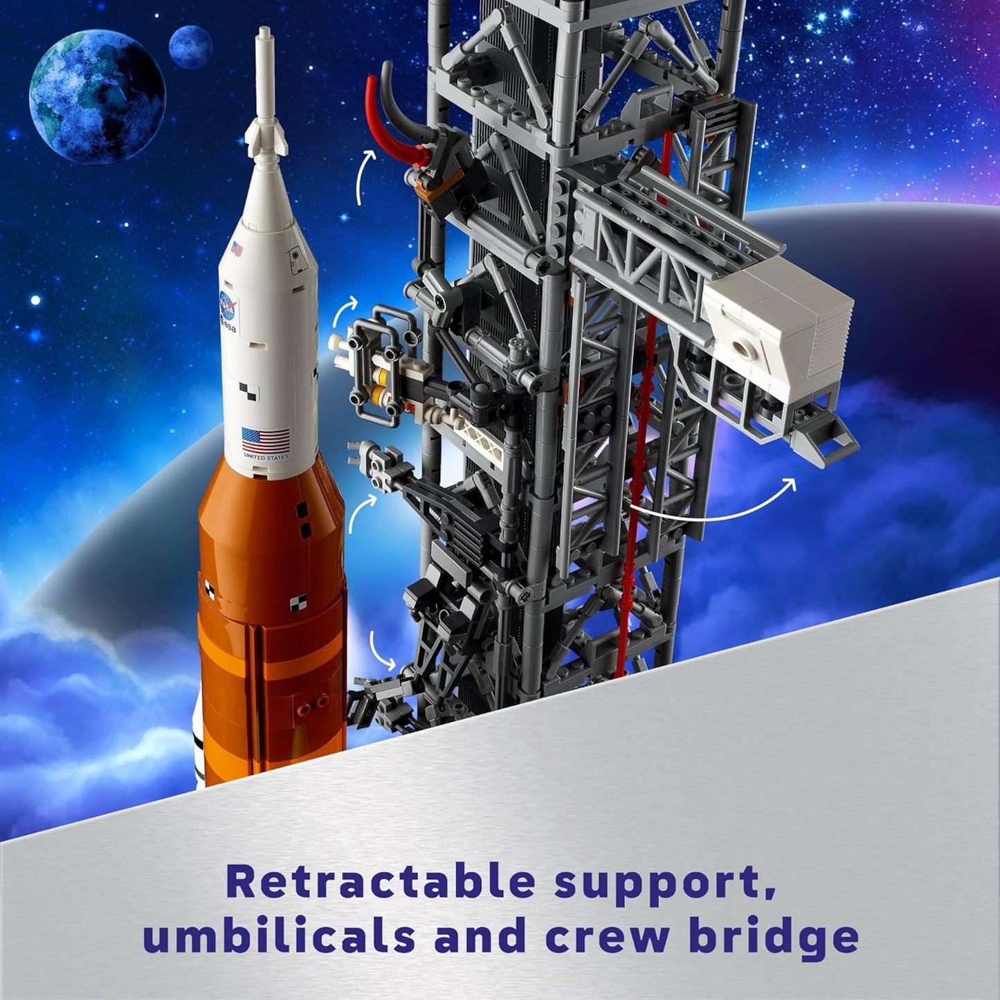 LEGO Icons NASA Artemis Space Launch System - Juego de construcción de modelo de cohete DIY para adultos, edades 18+ - Regalos para cumpleaños - Decoración única de dormitorio para amantes del espacio