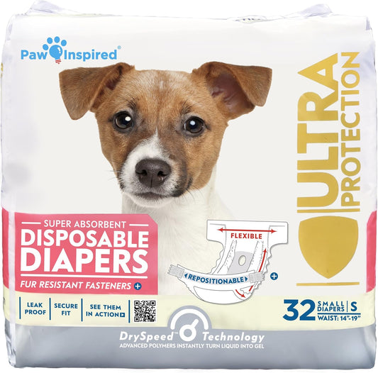 Paw Inspired 32 unidades Pañales desechables para perros | Pañales...