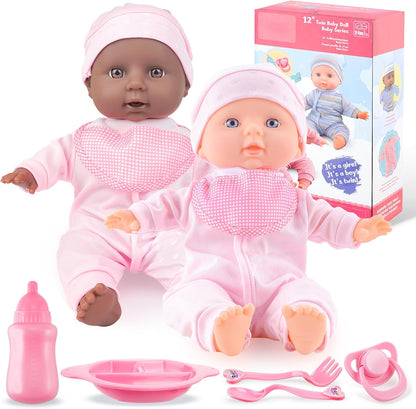 Toy Choi's Muñecas bebés gemelas - Muñecas de 12 pulgadas de cu...