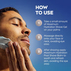 NIVEA MEN Gel de afeitado de máxima hidratación para hombres, paque...