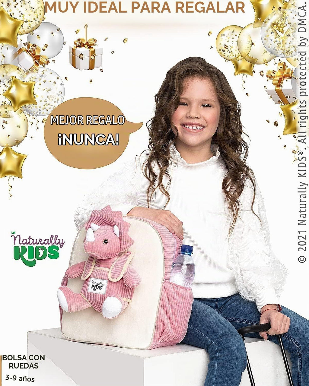 Naturally KIDS Maleta para niños pequeños con peluche Triceratops d...