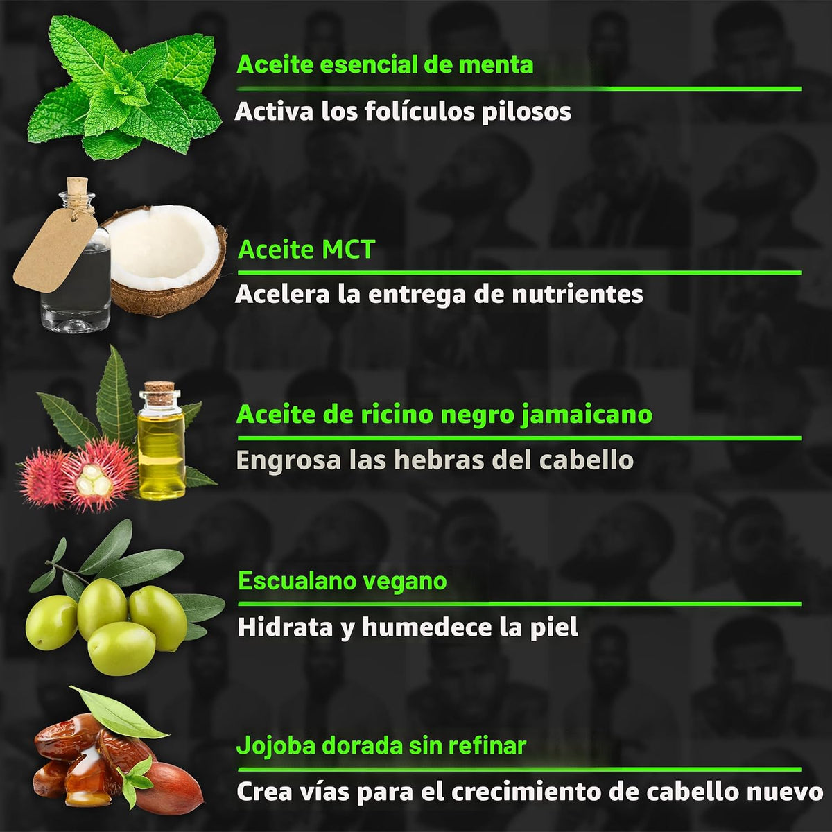 Beard GROW XXL y paquete de minoxidil para barba para hombres, acei...