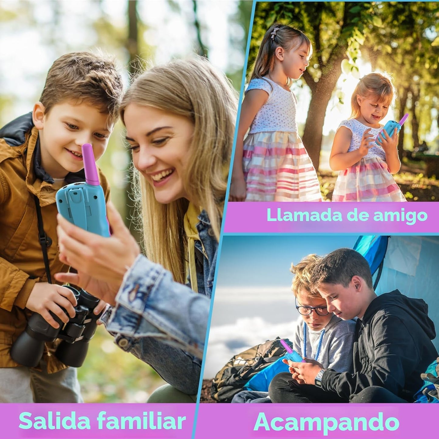 Selieve Juguetes para niños de 3 a 14 años, Walkie Talkies para niñ...