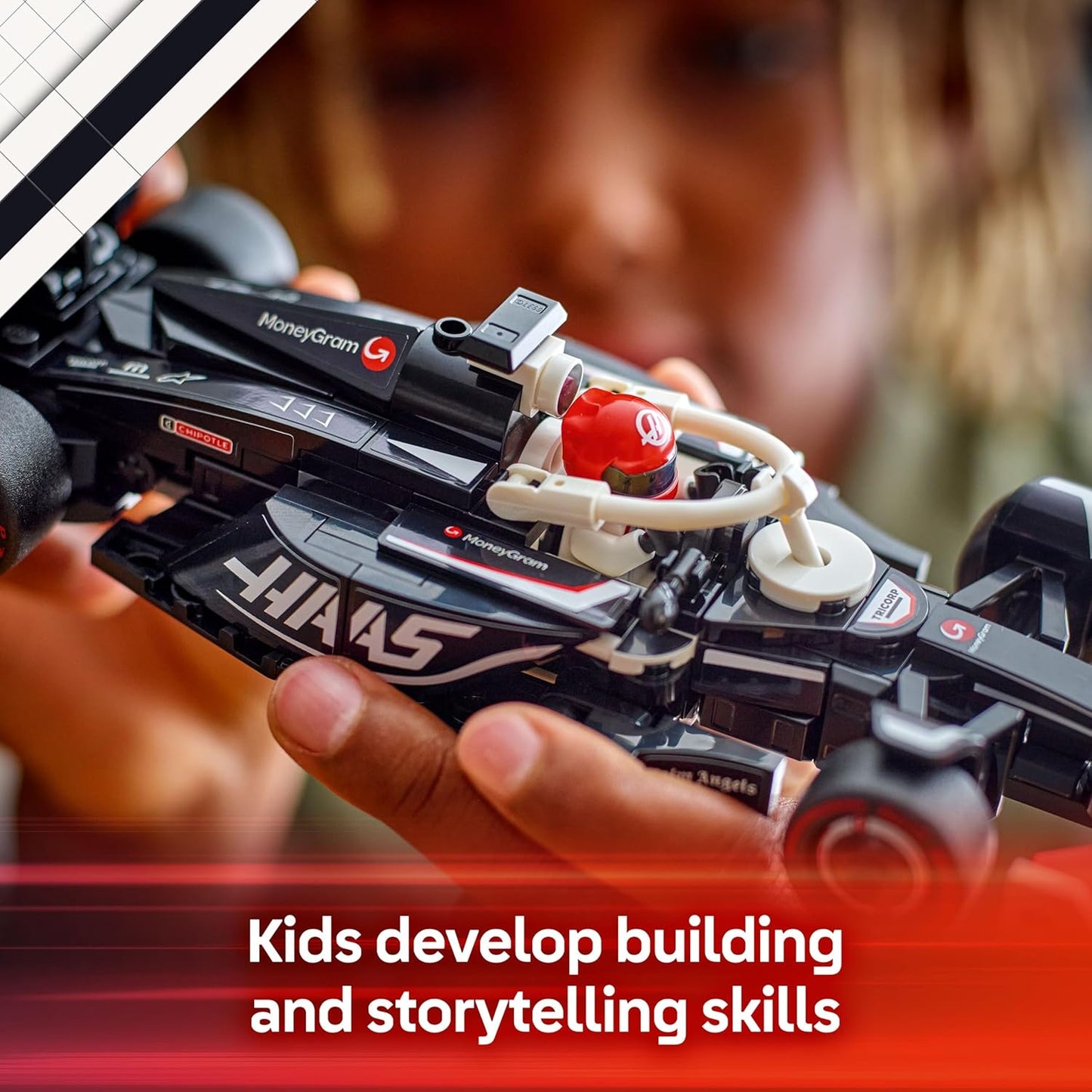 LEGO Speed Champions MoneyGram Haas F1 Team VF-24 Auto de Carrera de Juguete - Juego de Construcción para Niños, Niños y Niñas, Edades 10+ - Auto de Juguete para Fanáticos de F1 - Idea de Regalo para
