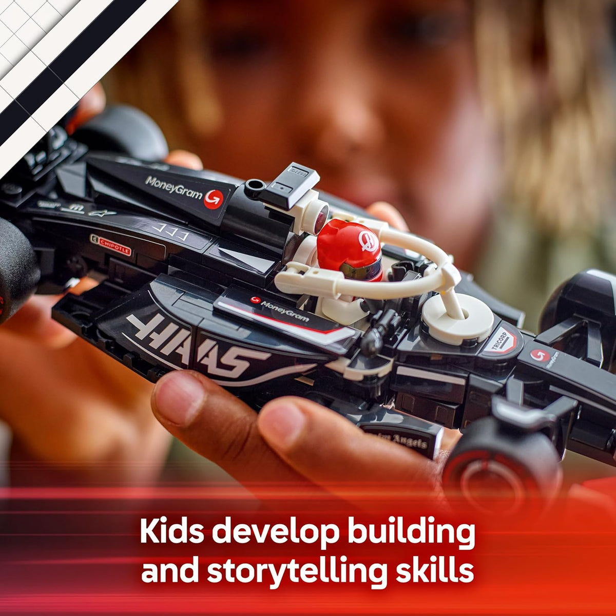 LEGO Speed Champions MoneyGram Haas F1 Team VF-24 Auto de Carrera de Juguete - Juego de Construcción para Niños, Niños y Niñas, Edades 10+ - Auto de Juguete para Fanáticos de F1 - Idea de Regalo para