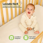 Paquete de 2 fundas protectoras de colchón impermeables para cuna,...