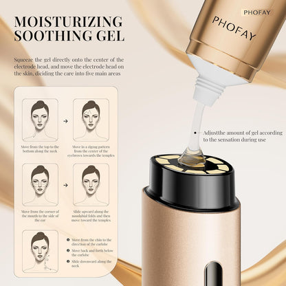 PHOFAY Dispositivo facial 3 en 1, gel a juego de 1.4 onzas. Disposi...