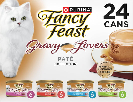 Purina Fancy Feast Gravy Lovers - Paquete variado de paté en salsa...