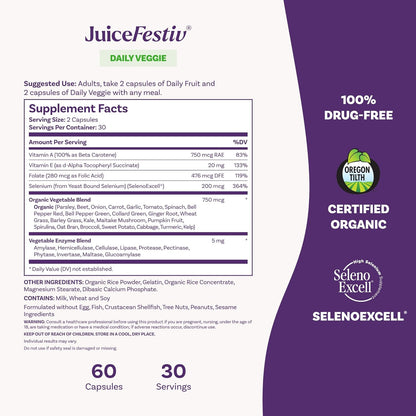 Suplemento nutricional en cápsulas Natrol JuiceFestiv (60 cápsulas...