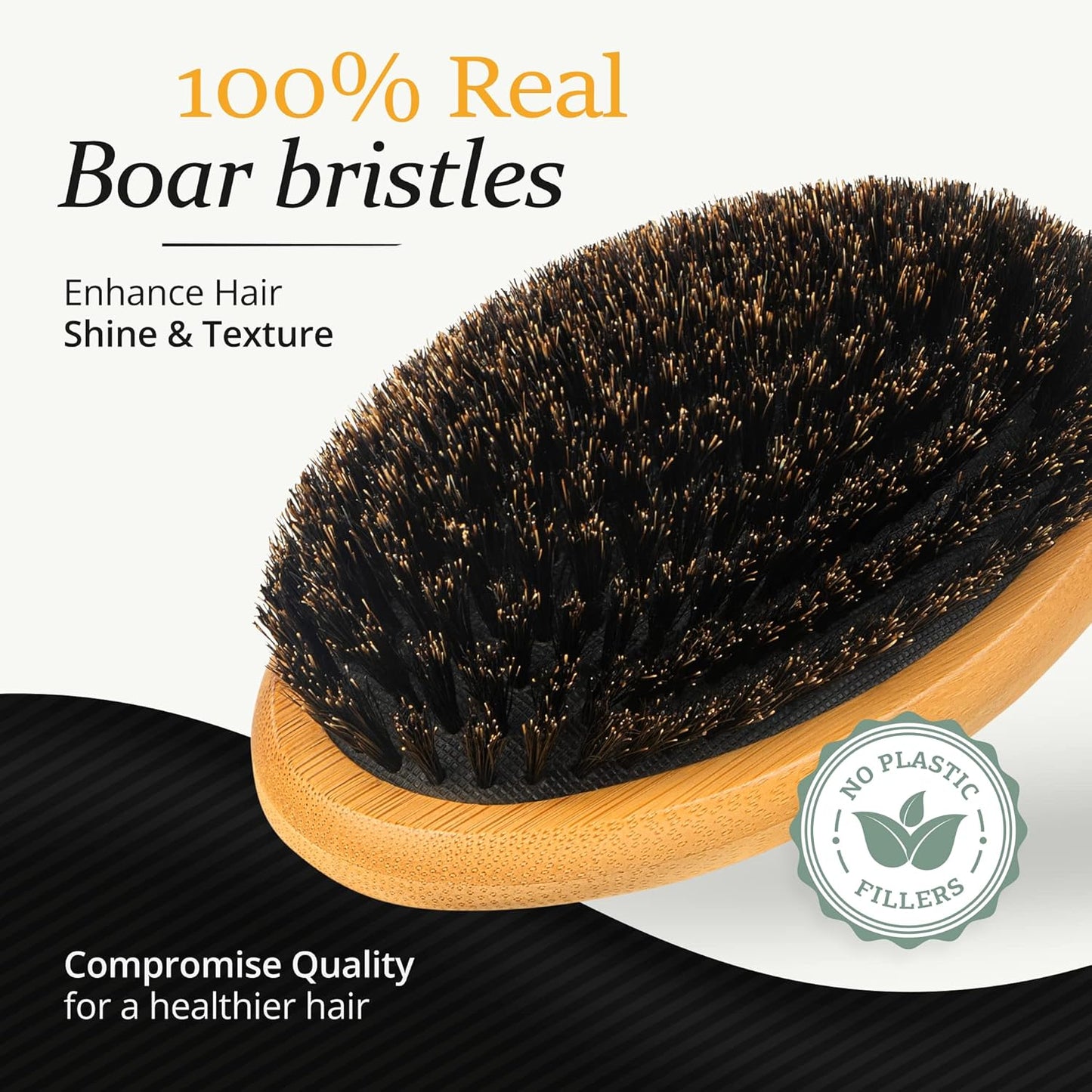 Belula Juego de cepillo de pelo 100% de cerdas de jabalí para hombres. Cepillo suave para cabello fino, normal y corto. Cepillo de cerdas de jabalí y peine de madera para hombres. Incluye 2 cepillos de palma y bolsa de viaje incluidos.