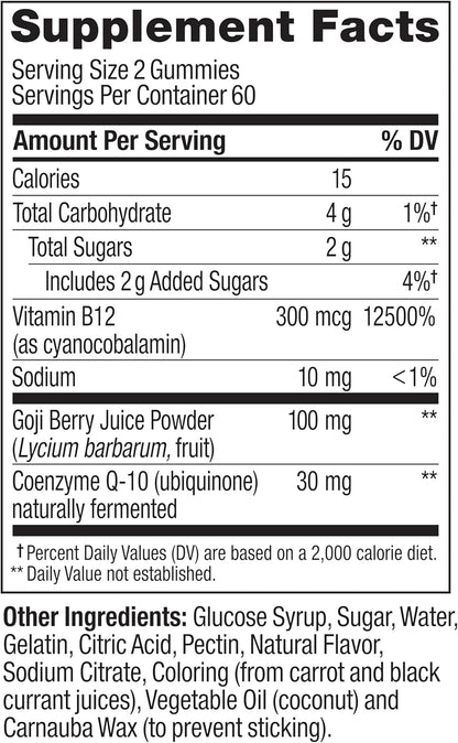 OLLY Daily Energy Gummy, producción de energía celular sin cafeína,...