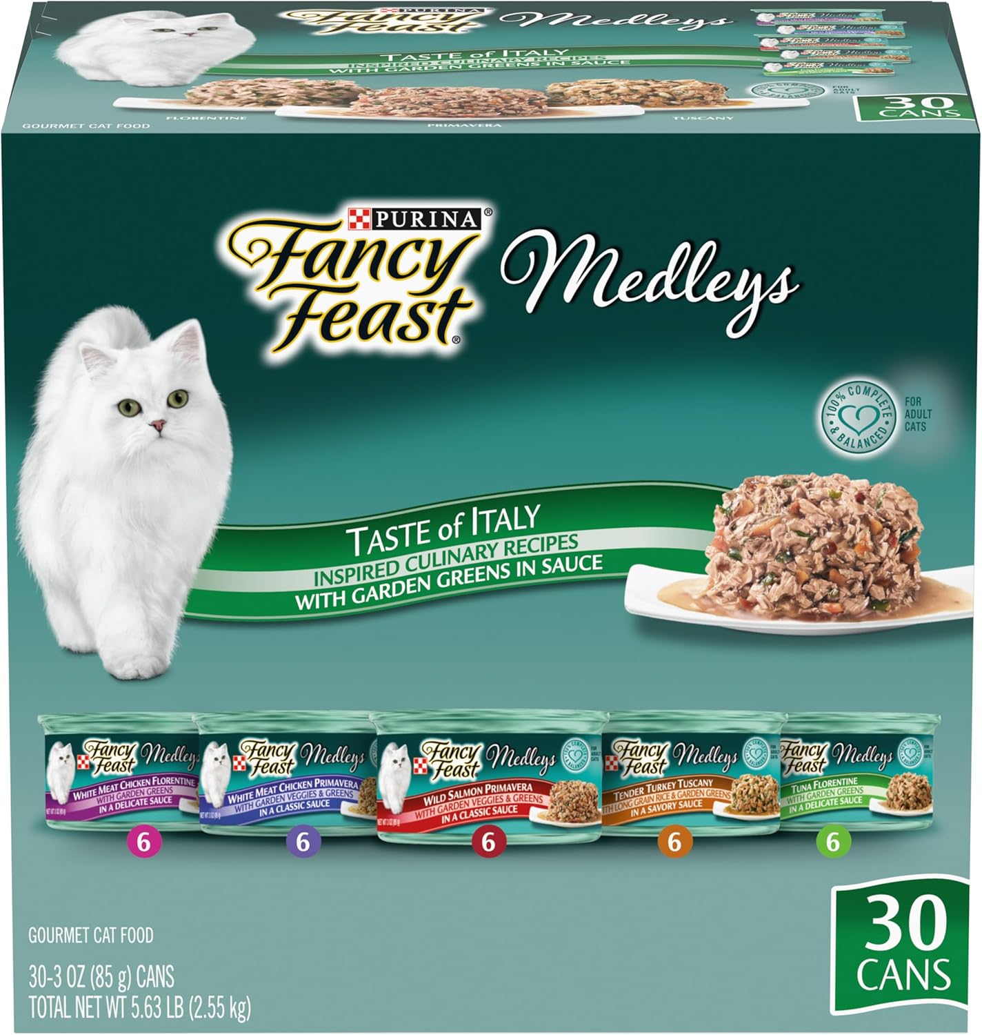 Purina Fancy Feast Medleys Taste of Italy - Paquete surtido de alim...