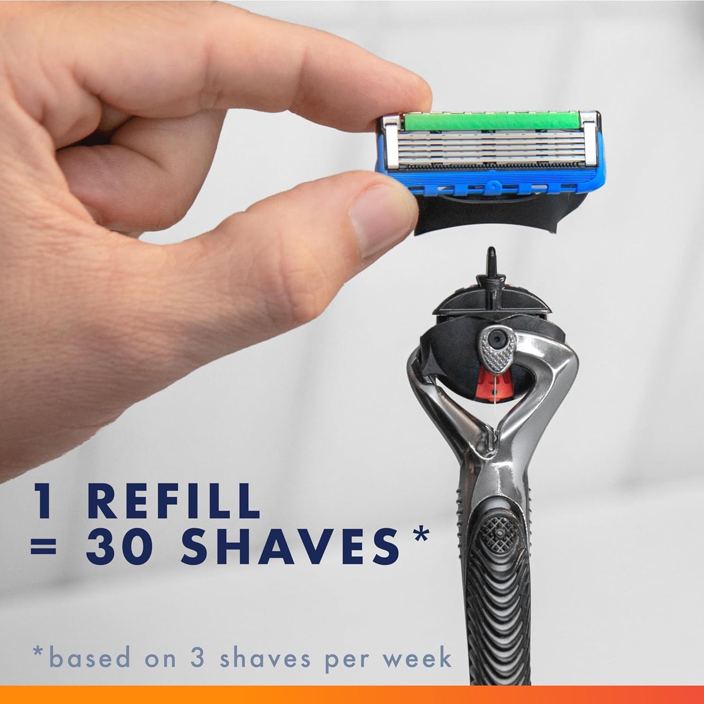 Gillette Fusion5 ProGlide - Recargas de cuchillas de afeitar para hombres, 10 cartuchos de afeitar para mango FlexBall, cuchillas de 5 hojas, recortadora de precisión para hombres