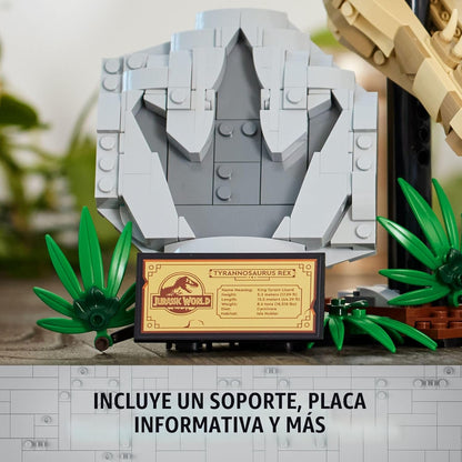 LEGO Jurassic World Fósiles de Dinosaurios: Cráneo de T Rex - Juguete de Construcción de Dinosaurio para Niños y Niñas, Edades 9+ Años - Regalo para Navidad - Exhibición para Dormitorio - 76964